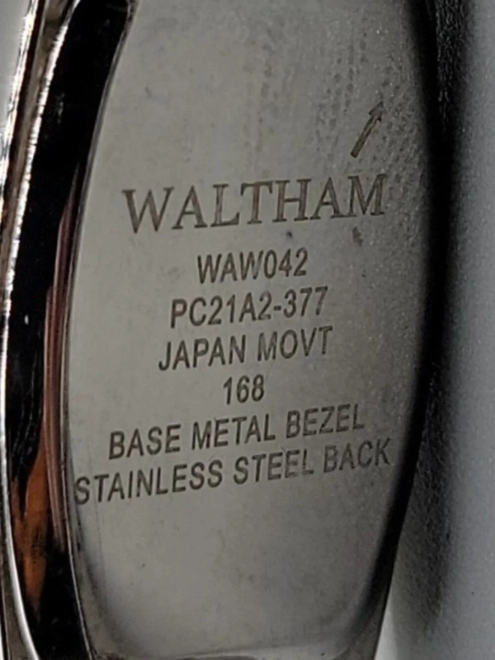 Vtg Waltham Ladies Tonneau Style Watch WAW042 Art Deco Crystal Bezel 6